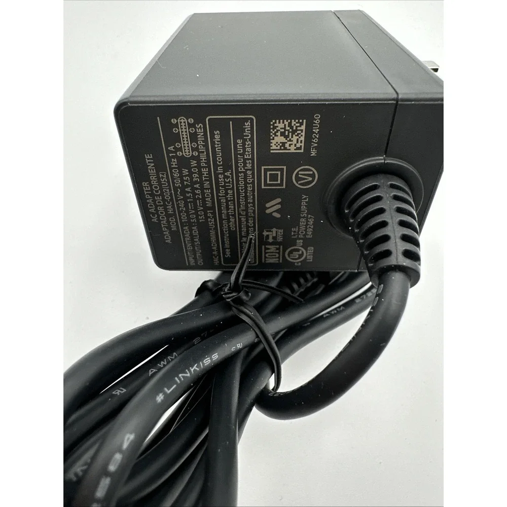 Nintendo AC Adapter for Nintendo Switch USB Type-C 120-volt HACAADHGA